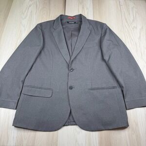 Bluffworks Mens Gray Classic Single-Breasted Notch Lapel Double-Vented Blazer 48